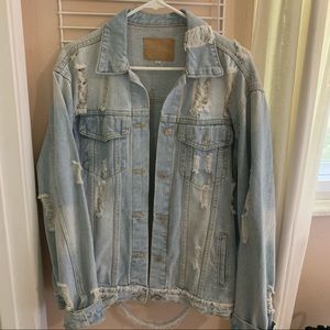 Distressed Light Blue Denim Jacket
